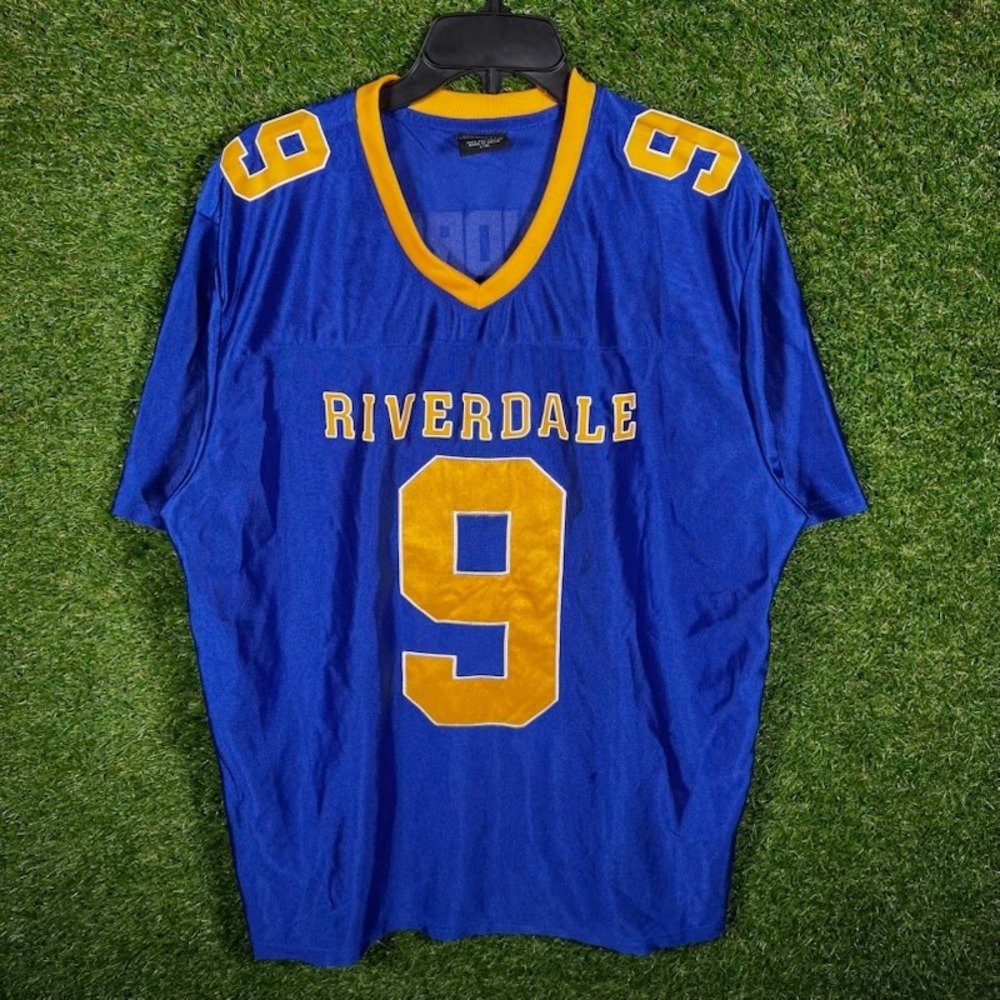 Riverdale Archie Andrews Football Jersey Blue Yellow Number 9‎ Mens L/XL WB TV